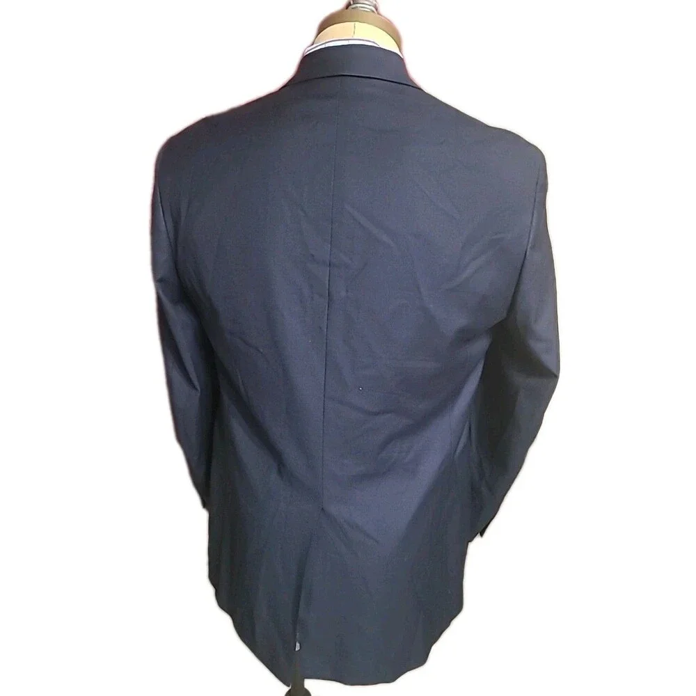 Lauren Ralph Lauren Blazer Mens 42L Dark Blue Gold Metal Buttons Sportscoat